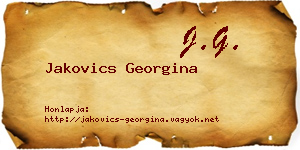 Jakovics Georgina névjegykártya